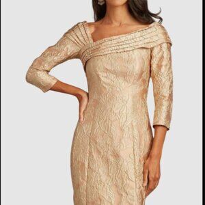 NWT gold​/​champagne Tadashi Shoji evening gown